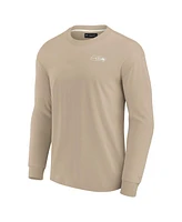 Fanatics Signature Men's and Women's Khaki Seattle Seahawks Elements Super Soft Long Sleeve T-Shirt