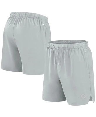 Fanatics Signature Men's Gray Miami Dolphins Front Office Woven Shorts