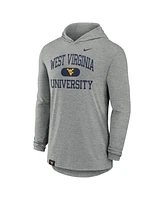 Nike Men's Heather Gray West Virginia Mountaineers Blitz Hoodie Long Sleeve T-Shirt