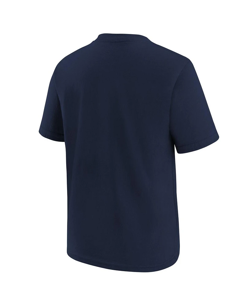Nike Big Boys and Girls Navy Toronto Blue Jays 2024 City Connect Wordmark T-Shirt