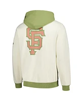 New Era Men's Cream/Green San Francisco Giants Color Pop Pullover Hoodie