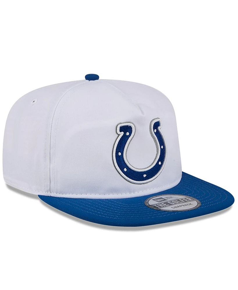 New Era Men's White/Royal Indianapolis Colts 2024 Nfl Training Camp Golfer Snapback Hat