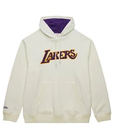 Mitchell & Ness Men's Cream Los Angeles Lakers Hardwood Classics vintage - like Pullover Hoodie