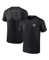 Fanatics Men's Black Team Usa Waves Paris T-Shirt