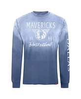 Sportiqe Men's and Women's Blue Dallas Mavericks Mohave Sun-Dipped Long Sleeve T-Shirt