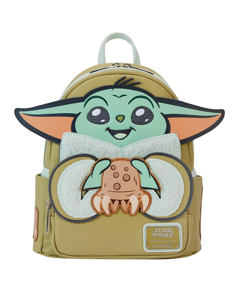 Loungefly The Mandalorian Grogu and Crabbies Cosplay Mini Backpack