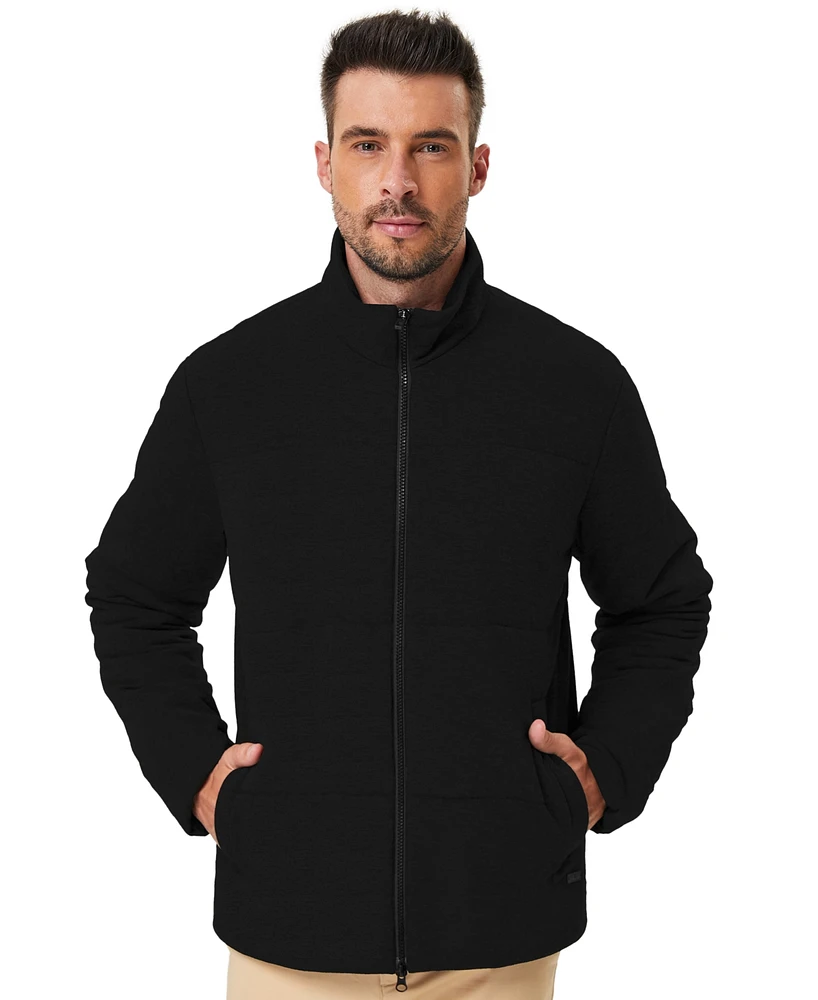 Hawke & Co. Men's Quilted Stretch Full-Zip Jacket