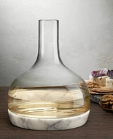 Nude Glass Jazz Wine Decanter with Marble Base, 77 oz.