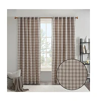 Madison Park Anaheim Plaid Curtain 1 Panel for bedroom, Rob Pocket/Back Tab fit up to 1.25 inches rod Single Living Room