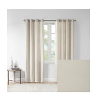 Madison Park Englewood Solid Piece Dyed Grommet Top Curtain Panel, 50"W x 63"L