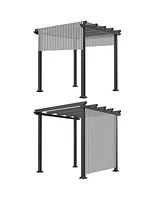 8x10 Ft Universal Pergola Canopy Replacement Cover Sun Shade Rod Pocket Outdoor