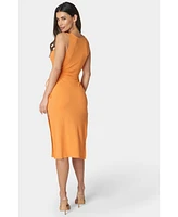 Bebe Women's Tie Side Cutout Slit Dress