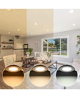 3" Led Recessed Ceiling Panel Down Light Round 3 Color Slim Spot Lamp 12 Pack