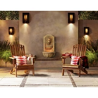 Lion Head Roman Outdoor Wall Water Fountain 29 1/2" High with Led Light 2 Tiered Decor for Garden Patio Backyard Deck Home Lawn Porch House Relaxation