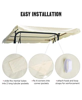 Yescom 73"x52" Replacement Swing Canopy UV30+ 180gsm Top Cover Seat Outdoor Ivory