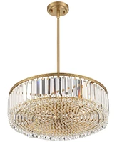 Stiffel Ella 20 1/4" Wide Soft Gold Crystal 5-Light Drum Pendant