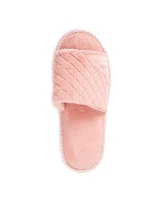 Muk Luks Women's Sally Open Toe Scuff Slipper, Rose Gold