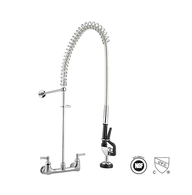 Yescom Aquaterior Pre-Rinse Faucet w/ 8" Center Splashmount Kitchen Restaurant Cupc Nsf Ansi