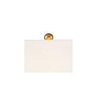 Valerie Modern Glam Luxury Table Lamp 28" Tall Gold Clear Crystal Glass White Fabric Rectangular Shade for Living Room Bedroom House Bedside Nigh