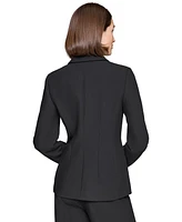 Karl Lagerfeld Women's Pin-Detail One-Button Blazer