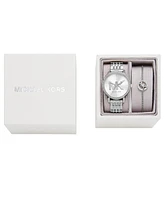 Michael Kors Women's Melissa Three-Hand Stainless Steel Watch Set 35mm - Silver