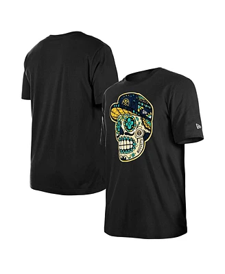 New Era Men's and Women's Black Denver Nuggets Sugar Skull T-Shirt