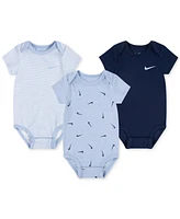 Nike Baby Boys or Girls Essentials Bodysuits, Pack of 3