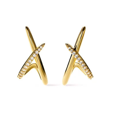 Ana Luisa Gold Stud Earrings - Sloane Pave