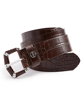 Giani Bernini Women's Croc-Embossed Faux-Leather Belt