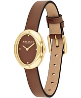 Coach Women's Saddle Sammy Leather Watch 22.5mm