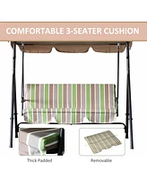 Simplie Fun Expansive Outdoor Patio Swing with Comfort Cushion Rest, Unwind, and Share