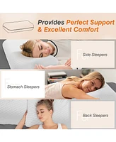 Streamdale Furniture Cooling Gel Memory Foam Pillow with Washable Case and Neck Support