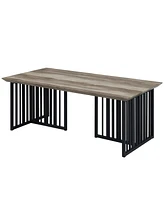 Streamdale Furniture Zudora Coffee Table, Antique Oak & Black Finish