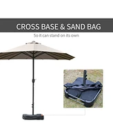 Uv-Resistant Double-Sided Umbrella with Easy Crank Mechanism
