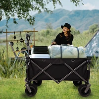 Compact Folding Wagon Spacious for Hauling, Sturdy for Any Terrain