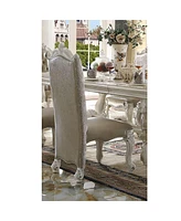 Simplie Fun Versailles Side Chair (Set of 2) In Pu/Fabric & Bone White