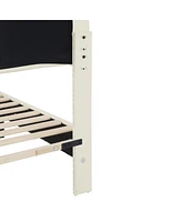 Streamdale Furniture Rainbow Headboard Led Platform Bed