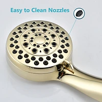 Handheld Shower Head With Hose High Pressure Shower Heads, Gold