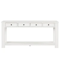 Streamdale Furniture 63" Pine Wood Console Table With 4 Drawers And 1 Bottom Shelf For Entryway Hallway