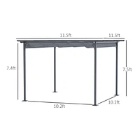 Retractable Canopy Patio Pergola for Decks, Patios, and Gardens