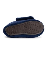 Muk Luks Men's Softones By Adjustable Shearling Bootie Slippers, Navy, M (9-10.5)