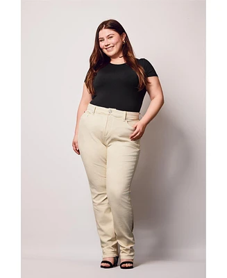 Slink Jeans Plus High Rise Straight Pants