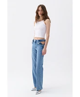 Nocturne Women's Cut-Out Detailed High Waist Jeans