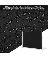 120x63 In Retractable Side Awning Outdoor Water Repellent Screen Privacy Divider