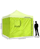 InstaHibit 10x6.5 Ft Pop up Canopy Sidewall Kit Door Window Block Out 4 Pieces
