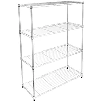 Streamdale Furniture Simple Deluxe Heavy Duty 4-Shelf Shelving Unit With Wheel And Adjustable Feet, 36(L)X14(W)