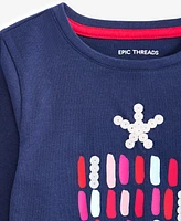 Epic Threads Toddler Girls Long-Sleeve Present Graphic T-Shirt, Created for Macy's