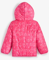 Epic Threads Toddler Girls Tossed Hearts Reversible Puffer Jacket, Created for Macy's