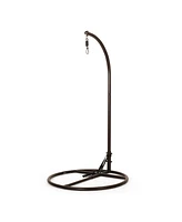 Free-Standing Iron Hammock Chair Stand for Indoor-Outdoor Use