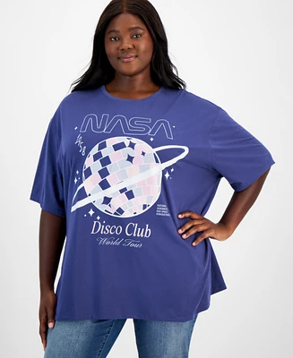 Grayson Threads, The Label Trendy Plus Nasa Disco Club Short-Sleeve T-Shirt